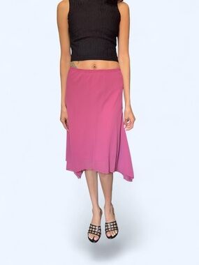 🩷✨ Vintage Y2K Dusty Pink Midi Skirt ✨🩷